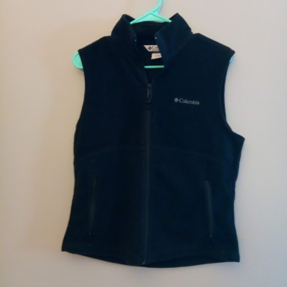 [Columbia] Black Fleece Vest (Size M)